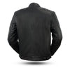 Defender Naked Leather Motorcycle Jacket Concealed Gun Pockets Mandarin Collar