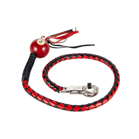 Black And Red Get Back Whip With Pool Ball