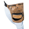 Gun Pocket Brown Leather Multi Pocket Thigh Bag Tactical Leg Bag