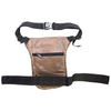 Gun Pocket Brown Leather Multi Pocket Thigh Bag Tactical Leg Bag