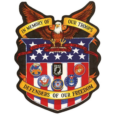 In Memory of Our Troops/Defenders of our Freedom Motorcycle Vest Patch