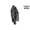 Women's Soft Leather Motorcycle Jacket with Front and Back Vents