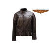 Ladies Retro Brown Cowhide Motorcycle Jacket Airvents & Zip Out Lining Hourglass Shape