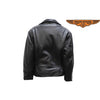 Ladies Classic Split Leather Patrol Style Motorcycle Jacket Braid Trim