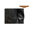 Ladies Classic Split Leather Patrol Style Motorcycle Jacket Braid Trim