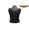 Ladies Leather Top with Beads, Bone, Braids and Fringes