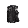 Womens Leather Motorcycle Vest With Two Gun Pockets