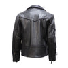 Mens Braided Pistol Pete Split Leather Vented Motorcycle Jacket