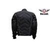 Mens Light Weight Mesh and Nylon Armored Motorcycle Jacket Night Vision Reflectors