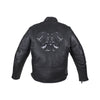 Mens Naked Leather Reflective Skull Motorcycle Jacket With Gun Pockets