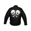 Mens Naked Leather Reflective Skull Motorcycle Jacket With Gun Pockets