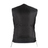 Mens Nylon Textile Motorcycle Vest With Leather Trim And Gun Pocket