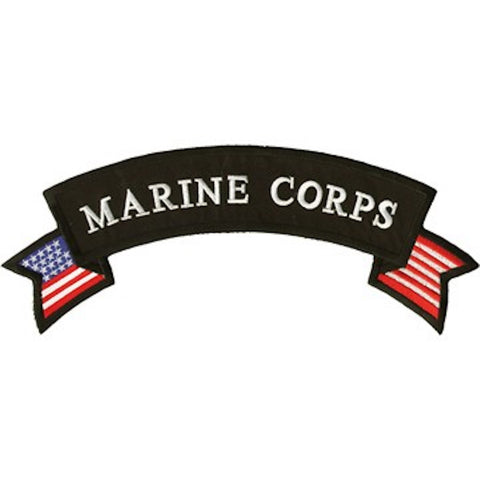 Marine Corps Large Motorcycle Vest Patch 4.5" x 12"