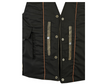 Men's Antique Brown Leather Motorcycle Vest Snap Front Solid Back Concealed Carry