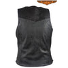 Men's Leather Bullet Proof Style Replica Motorcycle Vest