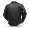 Men's The Enforcer Naked Leather Motorcycle Jacket Gun Pockets Armor Pockets Action Back