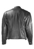 Mens Vented Leather Motorcycle Jacket