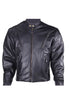 Mens Vented Leather Motorcycle Jacket