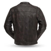 Mens Lightweight Distressed Sheepskin Leather Motorcycle Jacket Fully Vented Armor pockets