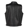 Mens Naked Leather Motorcycle Club Vest With Gun Pocket And Hidden Pockets