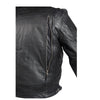 Mens Ultra Soft Naked Leather Motorcycle Jacket With Large Front And Back Zippered Air Vents
