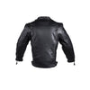 Mens Ultra Soft Naked Leather Motorcycle Jacket With Large Front And Back Zippered Air Vents