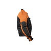 Mens Orange and Black Nylon Armored Motorcycle Jacket with Night Reflectors