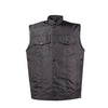 Mens Textile Motorcycle Vest With Concealed Carry Gun Pockets
