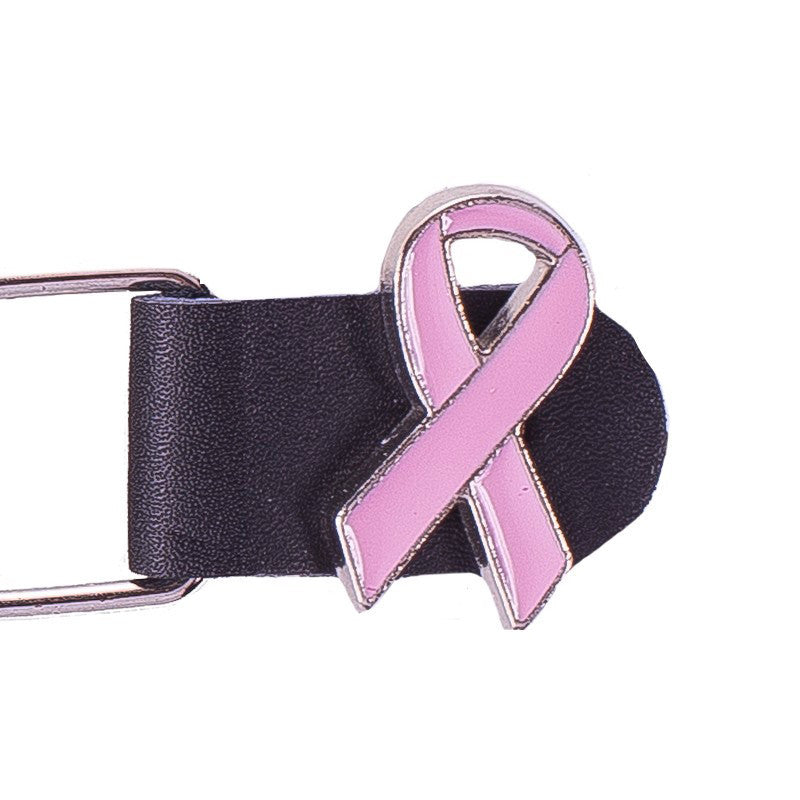 Motorcycle Chain Vest Extender With Breast Cancer Awareness Ribbon