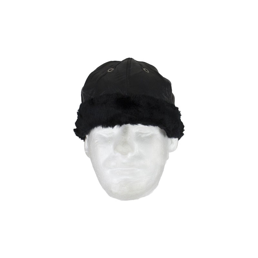 Motorcycle Leather Cap With Fur