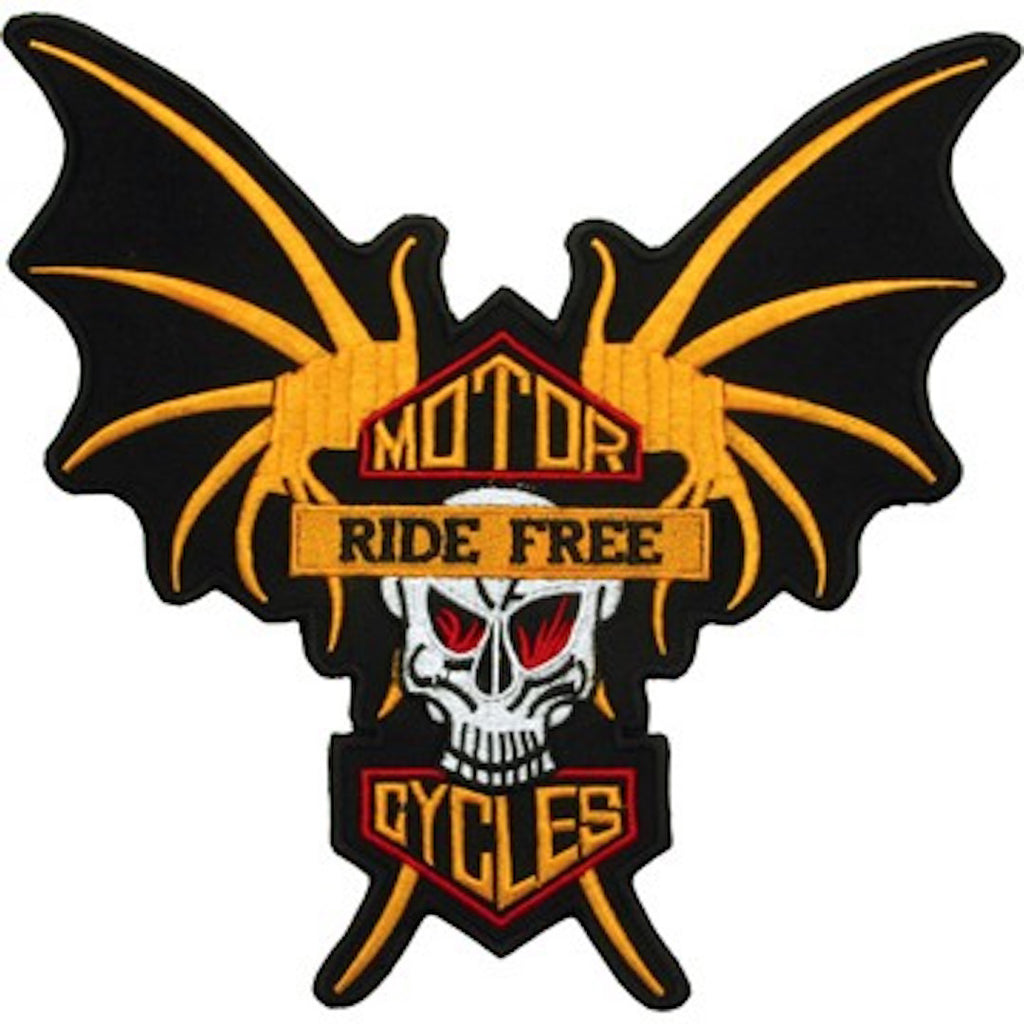 Motorcycles Ride Free Large Motorcycle Vest Patch