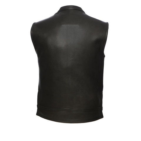 Lowside Men's Motorcycle Canvas Vest 4XL / Black