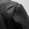 Mens 1.1-1.2mm Drum Dyed Naked Leather Motorcycle Jacket Gun Pockets Armor Pockets