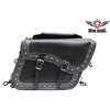 PVC Waterproof Motorcycle Saddlebag with Quick-Release, Studs