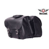 PVC Waterproof Plain Motorcycle Saddlebag Zip Off Bag 14.75" x 6.50" x 12"