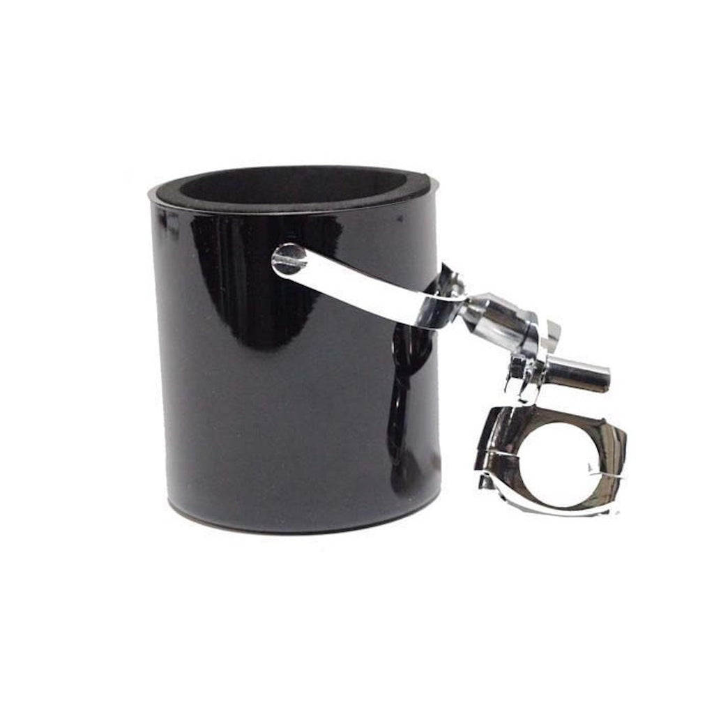 Shiny Black Motorcycle Cup Holder With Foam Cup Insert
