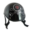 Skull Crossbones Rhinestone Helmet Patch