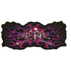 2" x 3.5" Purple Skeleton Heads With Flames Small Motorcycle Vest Patch
