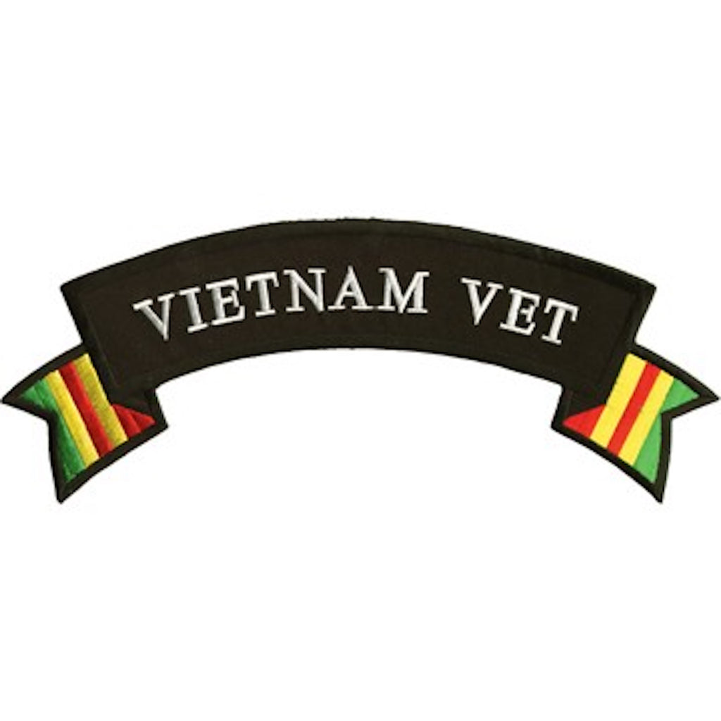 Vietnam Vet Medium Motorcycle Vest Patch 4.5" x 12"
