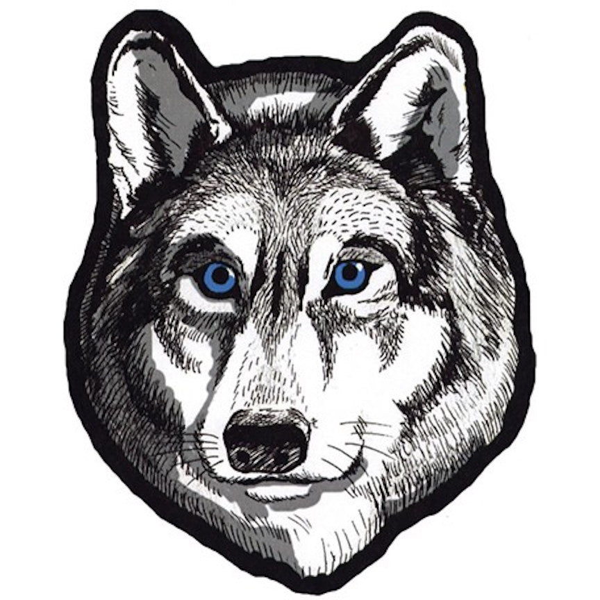 Wolf Head Large Motorcycle Vest Patch