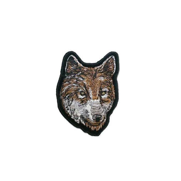 Wolf Head Motorcycle Vest Patch 5" x 3.5"