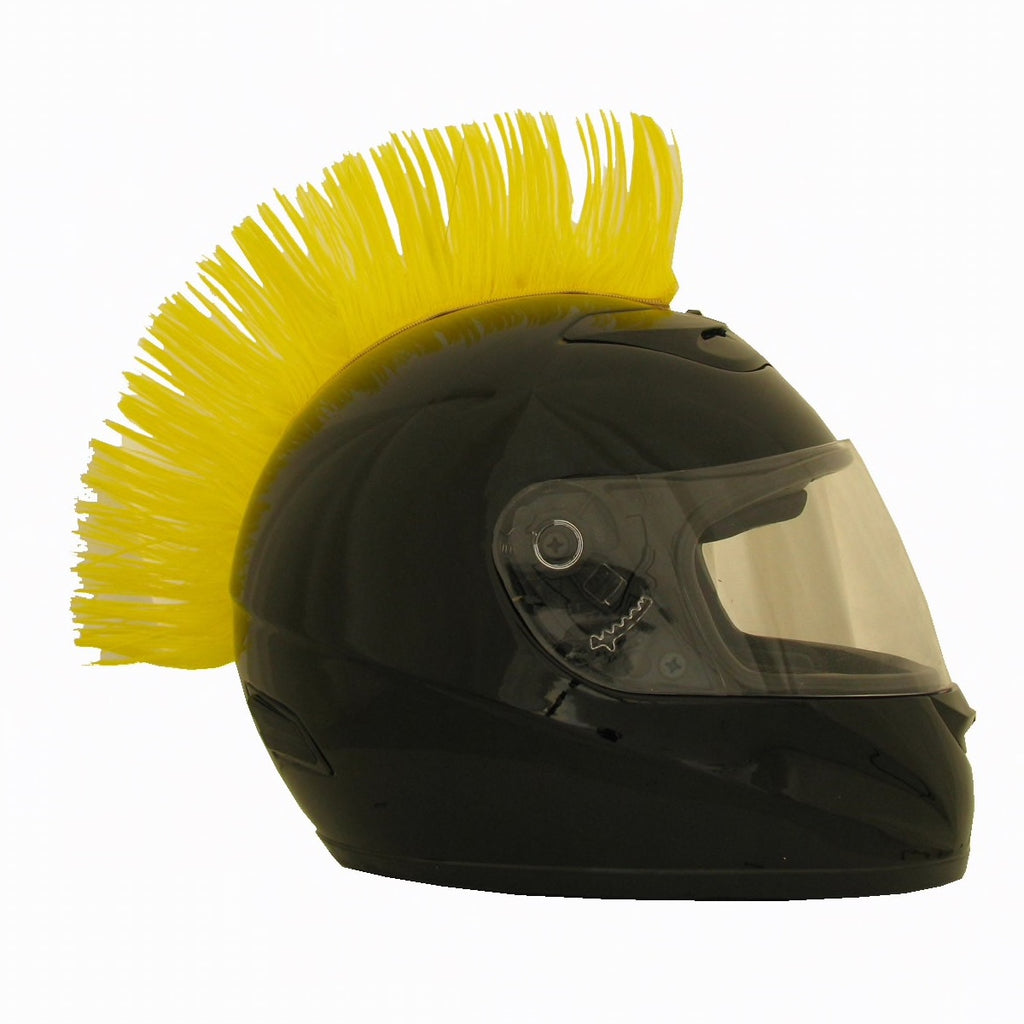 Yellow Motorcycle Helmet Mohawk