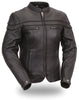 The Maiden Womens Black or Brown Soft Leather Touring Stylish Motorcycle Jacket