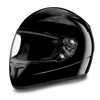 Daytona DOT Shadow Full Face Vented Motorcycle Helmet High Gloss Black